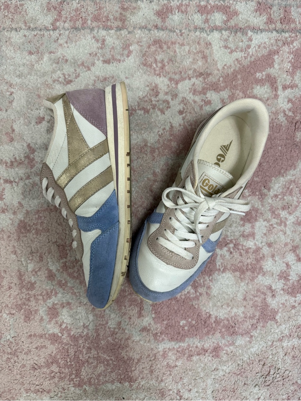 Gola Women's Colorblock Sneakers in Blue, Mauve and Beige